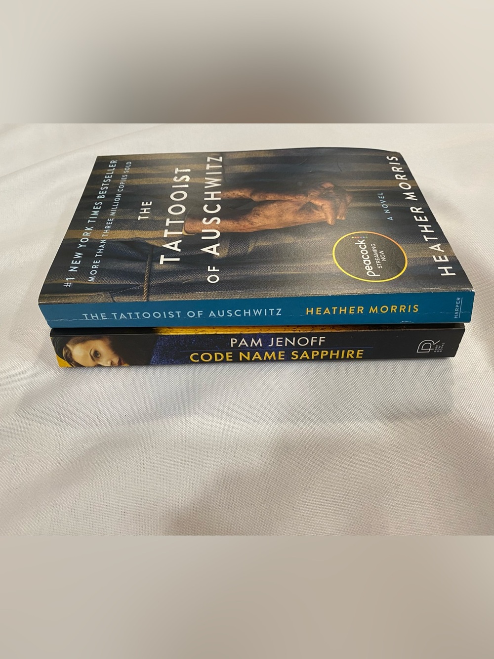The Tattooist of Auschwitz — Blue Paperback Book